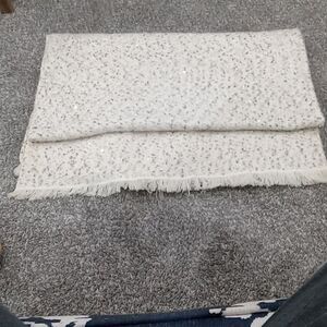 Nordstron Rack ivory and gold multi sequin mix throw with fringe detail 52"x60"